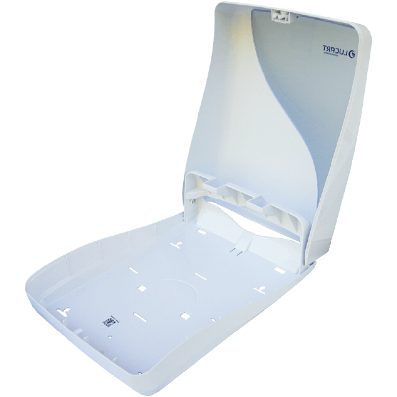Dispenser (dozator), Lucart, pentru prosoape hartie pliate V 250 buc, alb, 28.5x12.5x38 CM